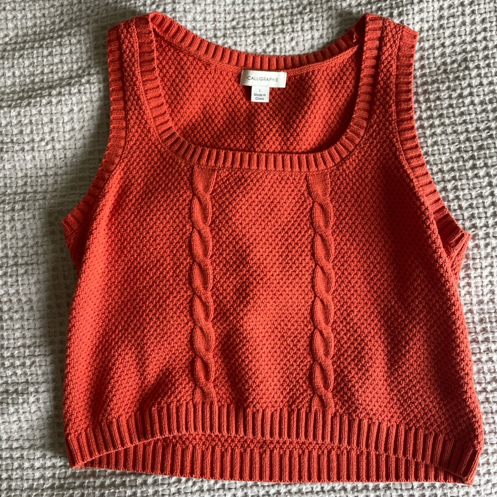 Calligraphie Sweater Tank Top